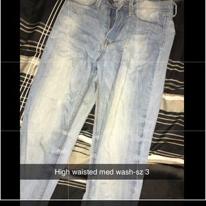 High waisted jeans-light wash-sz 3